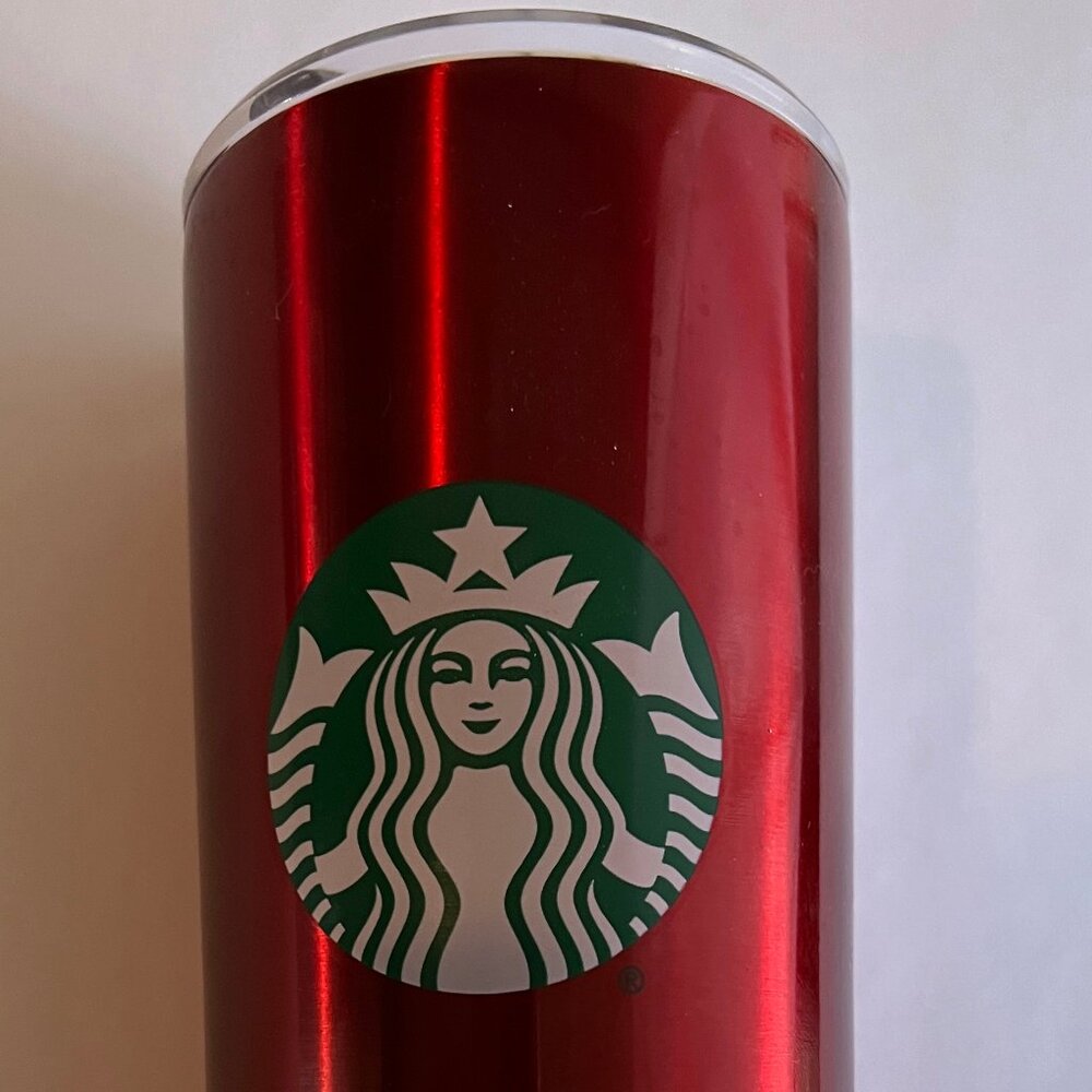 Starbucks Tumbler 20oz Red Metal with Lid 2021